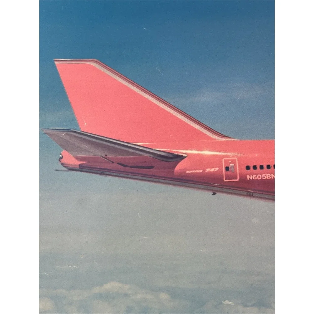 VTG Braniff Boeing 747 N605BN Orange Plane 18x24